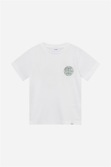 Les Deux Globe T-Shirt - Vit/Dark Ivy Green